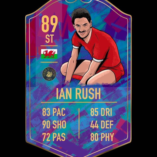 Ian Rush Ultimate Superstars Zeldzame Kaart Badge