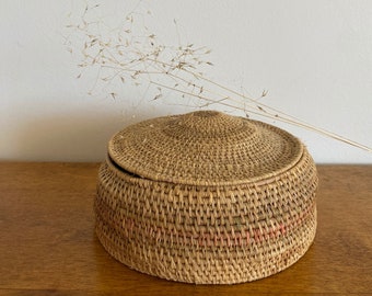 ヴィンテージ かご ヴィンテージ編みバスケット～9.5インチ×7.5インチ - Etsy 日本