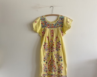 Vintage Mexican Embroidered Dress