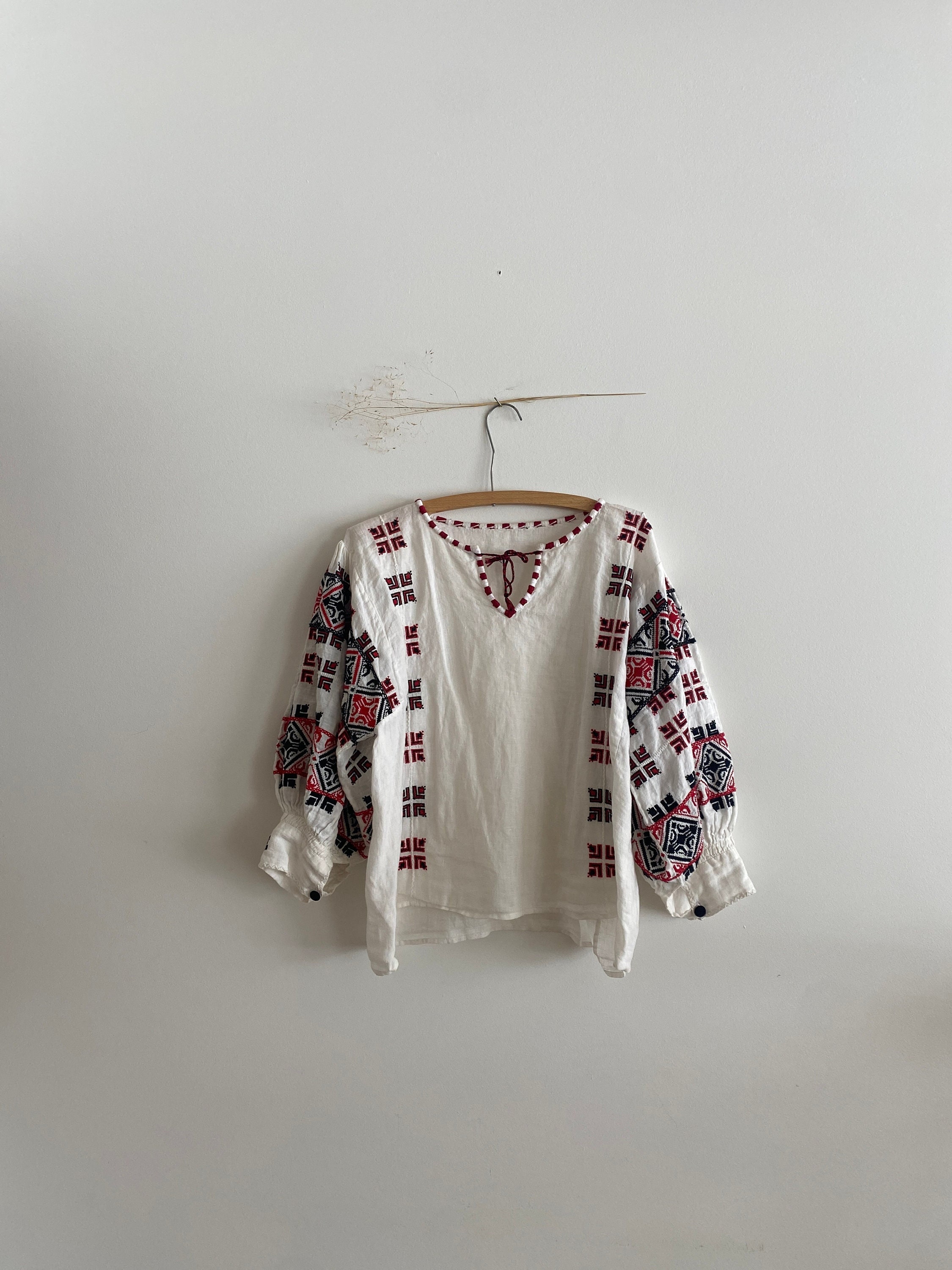 Cotton Classic Collar Denim Blouse