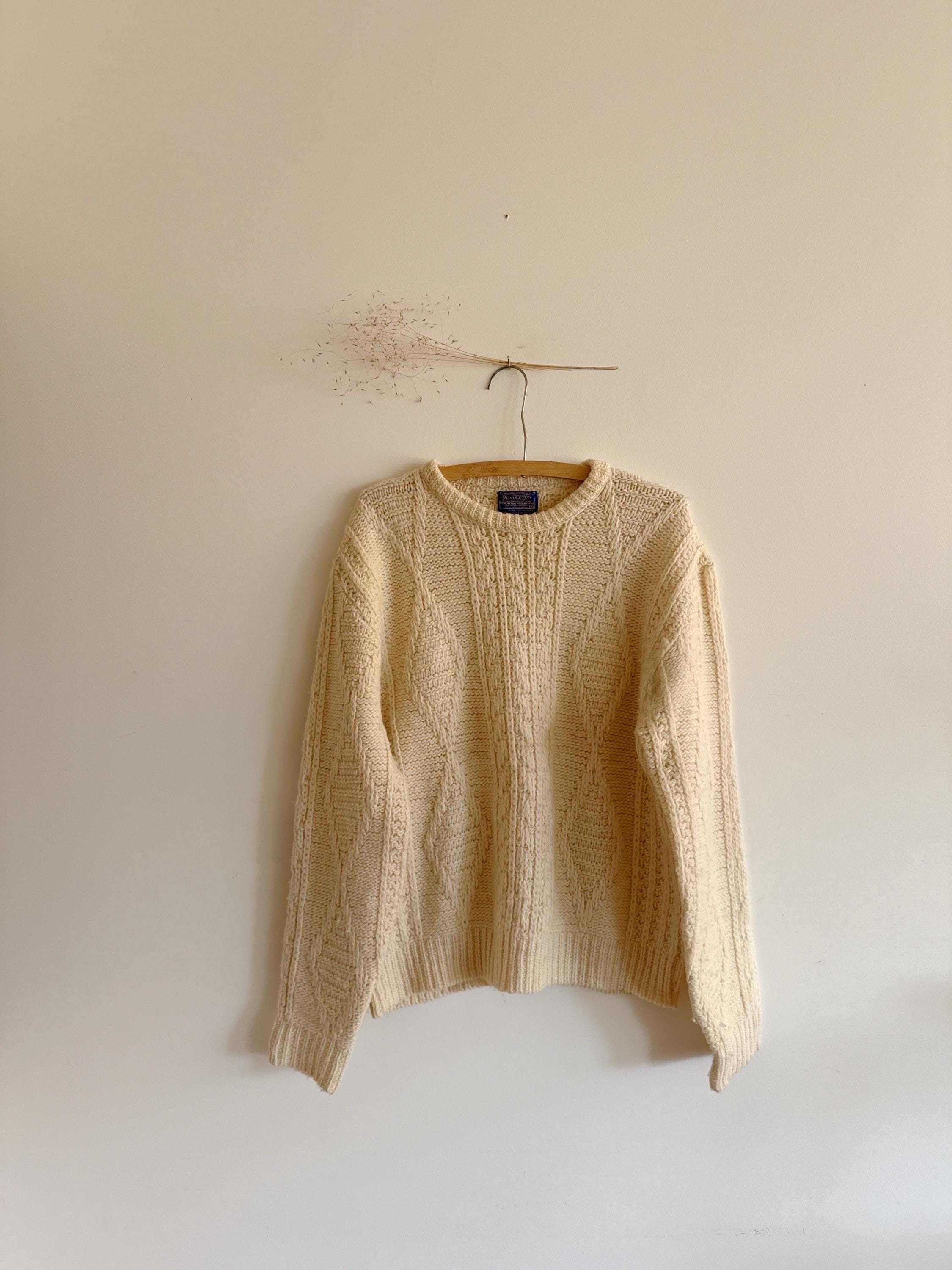 Pull Pendleton Femme En Laine Vierge Gris - Taille S Col Montant - Occasion Très Bon état