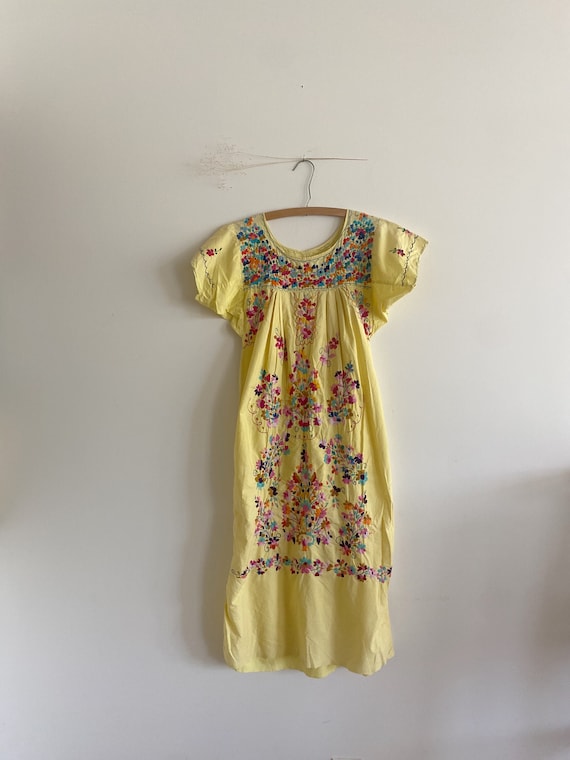 Vintage Mexican Embroidered Dress