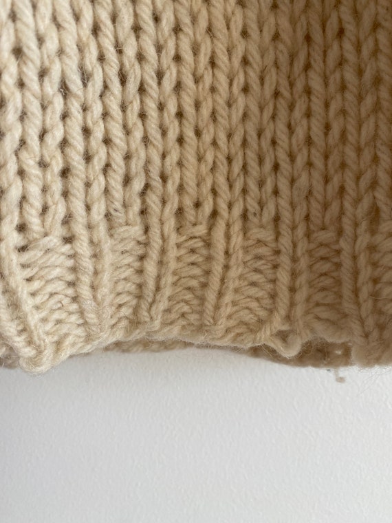 Vintage Hand Knit Wool Sweater - image 6