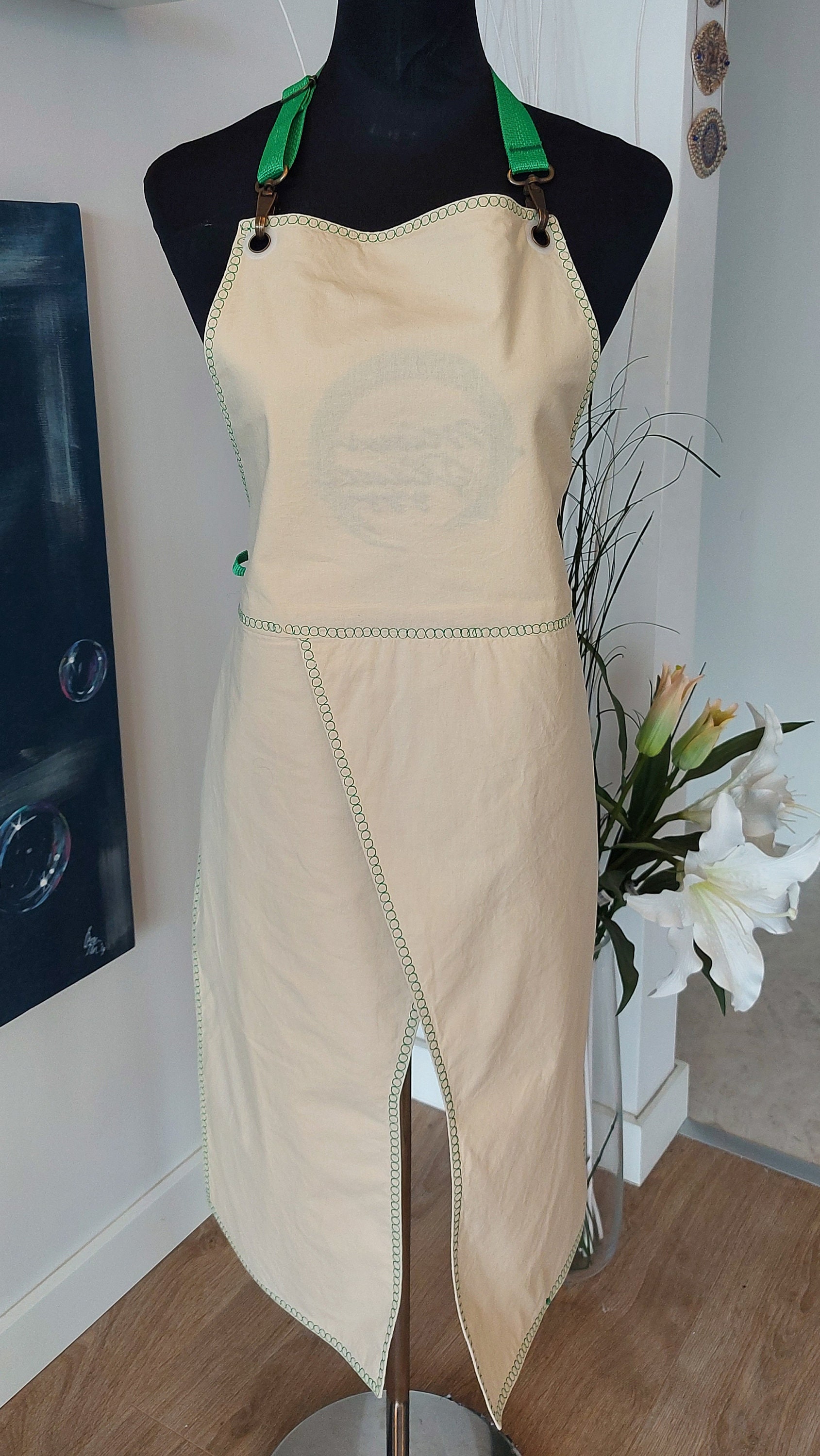 Personalized Split Leg Pottery Ceramics Apron Logo Etsy