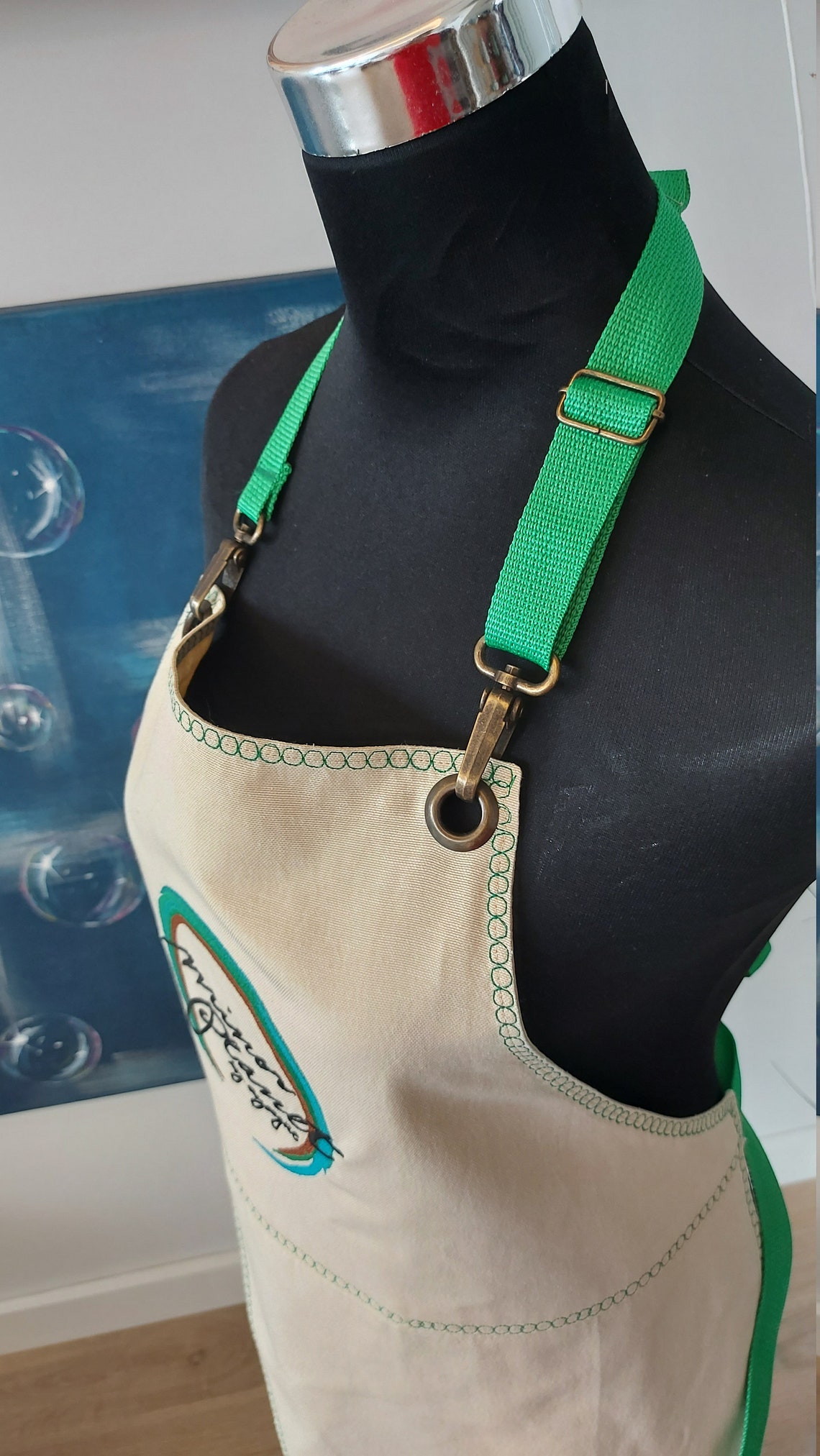 Personalized Split Leg Pottery Ceramics Apron Logo Etsy