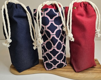 Cotton Fabric Art Tool Bag: Double Layer Drawstring Pottery Supplies Case