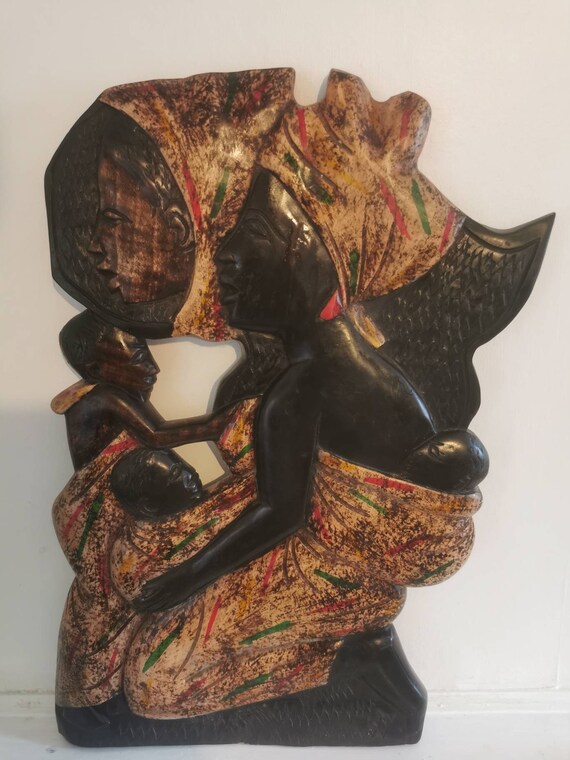 African Wooden Wall Hanging Art/ Ghana Handmade Wooden Wall Etsy