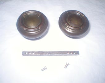Antique Decorative Steel Doorknob Pair