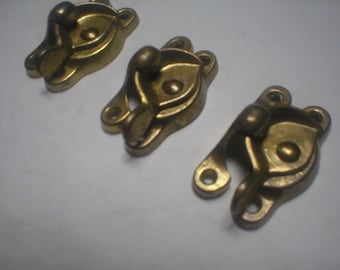 Vintage Set of Three Brass Window Locks