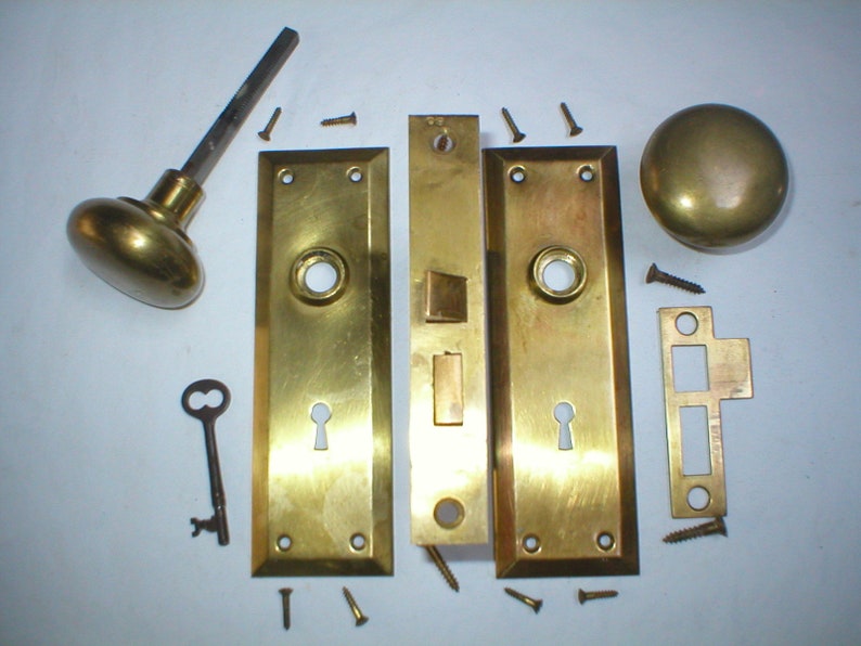 Antique Arts and Crafts Era Solid Brass Door Hardware Etsy