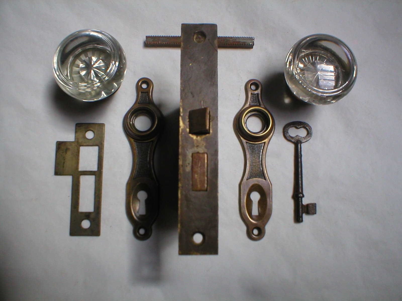 Full Mortise Lock Skeleton Key 1-1/2 X 1 Right Antique Vintage Old Desk  Drawer Cabinet Clock Small Tiny Fancy 