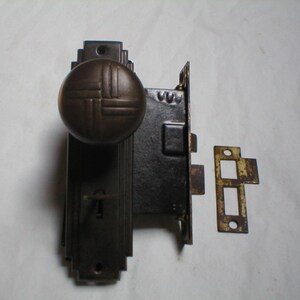 Antique Art Deco Era Door Hardware with Durex Knobs bild 8