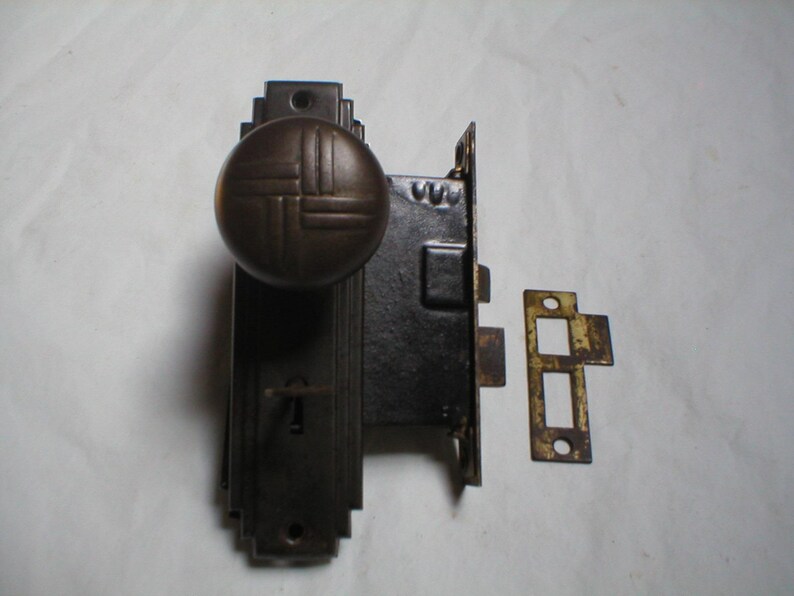 Antique Art Deco Era Door Hardware with Durex Knobs bild 8