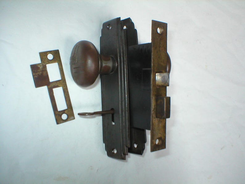 Antique Art Deco Era Door Hardware with Durex Knobs bild 7