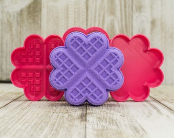 Waffle heart bath bomb mold