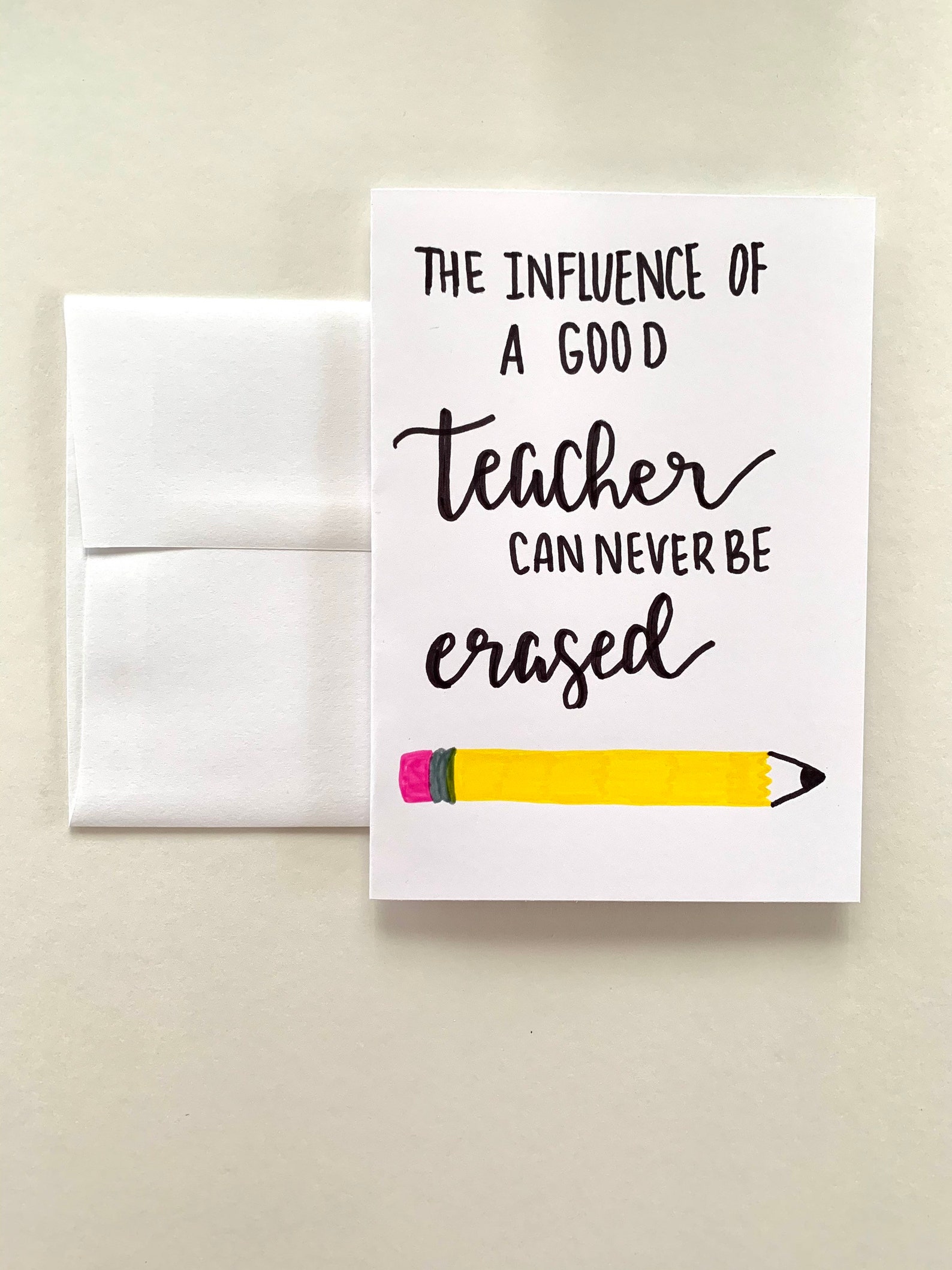 Teacher appreciation card Etsy