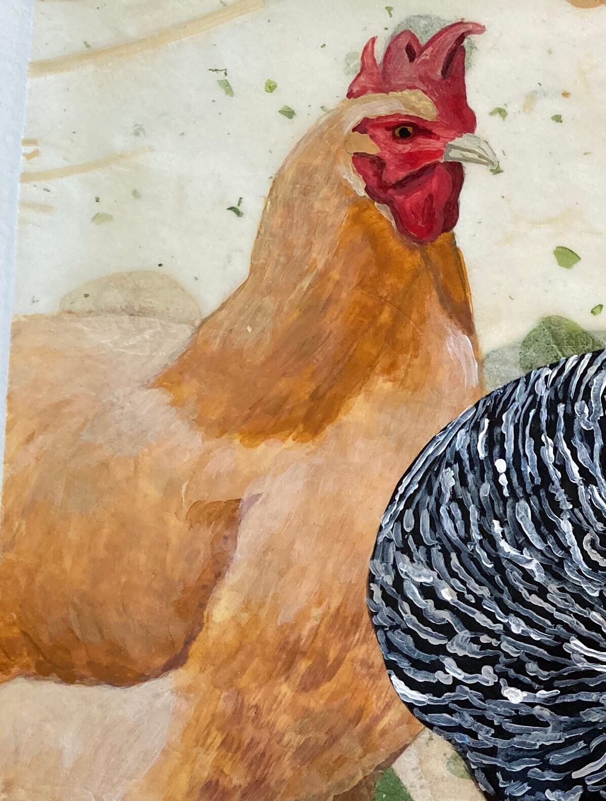 Chicken Painting: Buff Orpington, Barred Rock, Lavender Orpington on ...