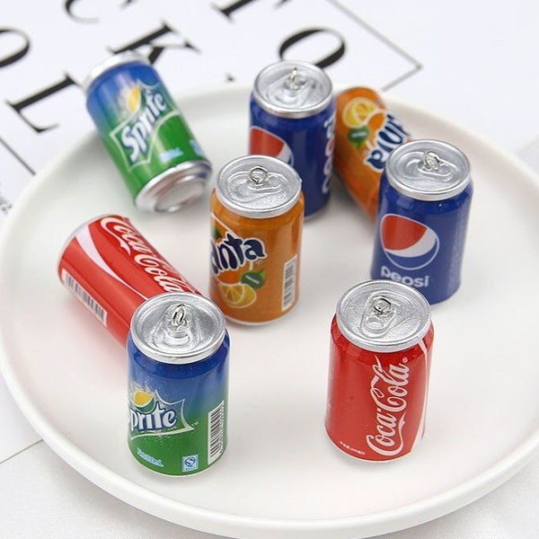 4pcs Soda Cans Charm Mini Drink Bouteille de Coca Charme Bouteille de Coca Charme boissons pendentifs Pièces de porte-clés Bijoux Trouver Pendentif Craft Supplies, H189