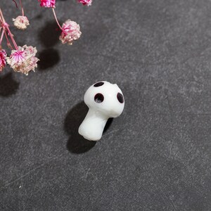 10pcs Mushroom Glass beads Cute Food Glass beads lampwork Beads Bracelet making DIY necklace Earring finding Jewelry Supplies,H87 White