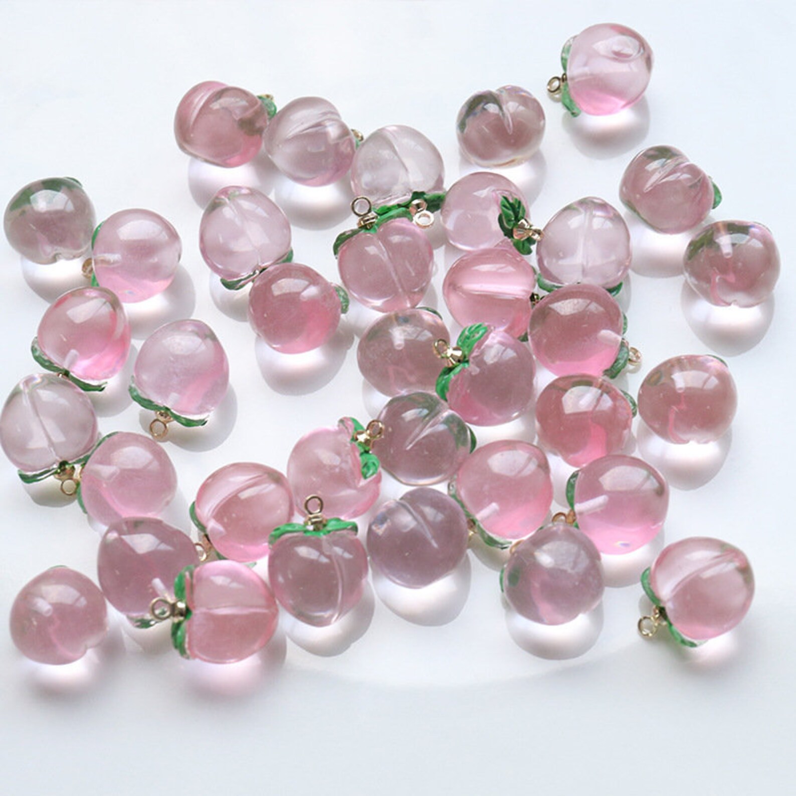 6pcs Resin Peach Charms Fruit Jewelry Charms 3D Peach Pendant Etsy