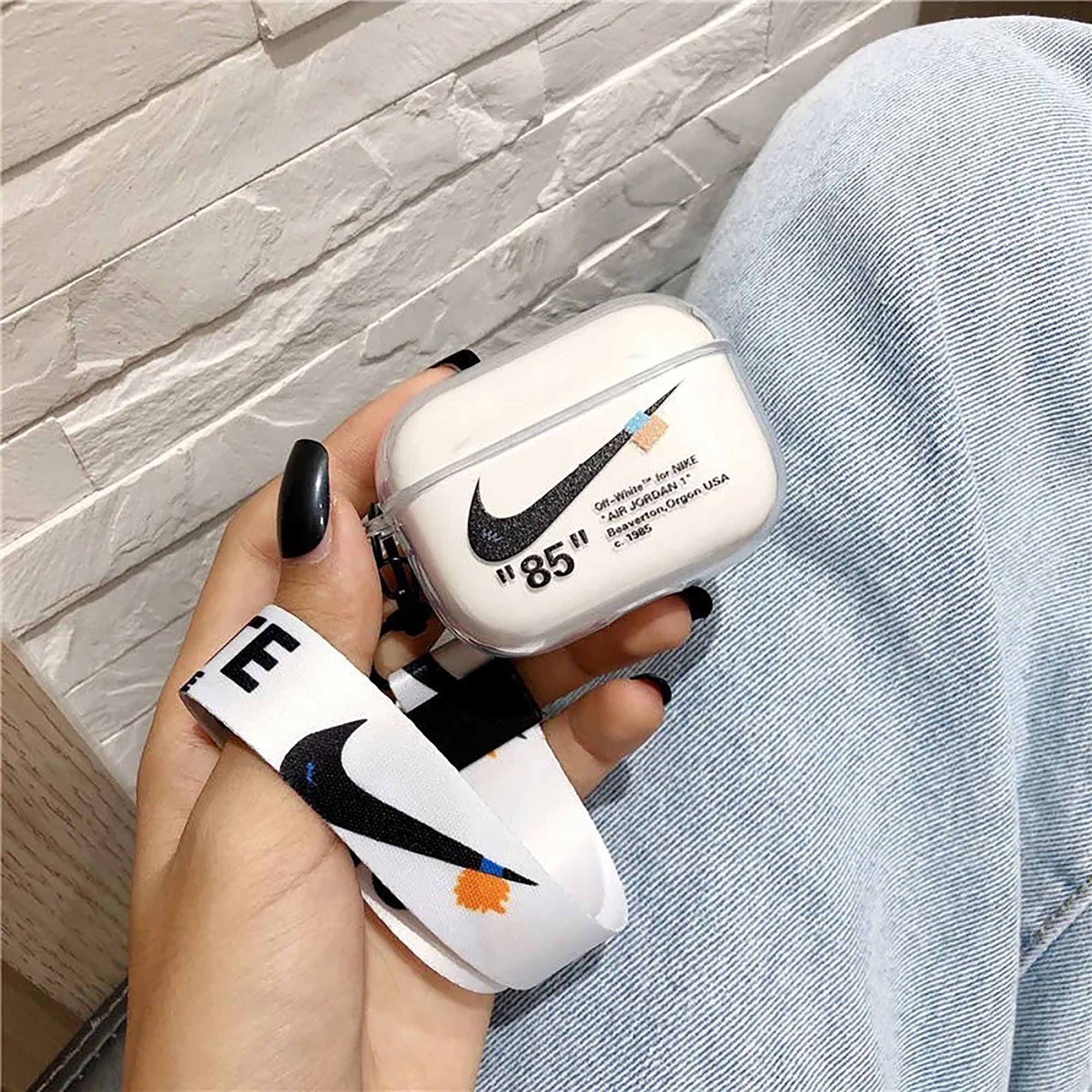 Hypebeast Nike Off-White AirPods Silicone Case with | Etsy