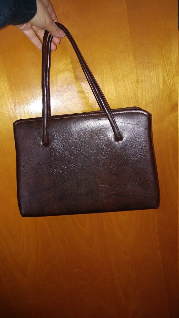 Vintage 1960s Leather Handbag - image 3