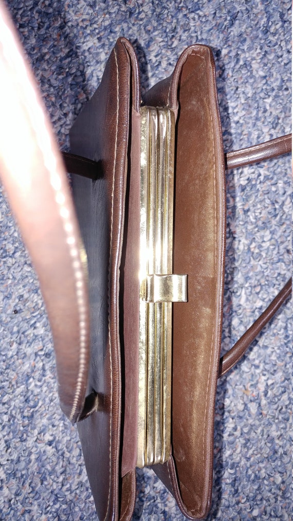 Vintage 1960s Leather Handbag - image 5