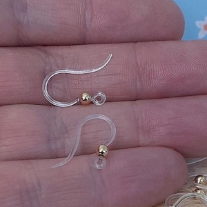 Hypoallergenic Earring Hook, Eco-friendly Plastic Earring Hooks, With 304  Stainless Steel Bead. 10/20pcs 
