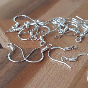 100 or 500 Pieces: Bronze Fish Hook Earring Wires with Spring and Ball