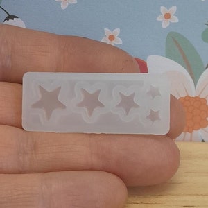 Tiny Stars Silicone Moulds, Star Stud earring Moulds, Silicon Mould, minimalistic Moulds, Small Resin Moulds for Stud earrings.