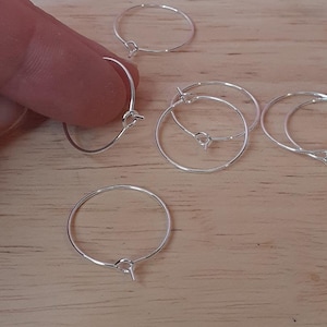 Silver hoops top for jewelry making