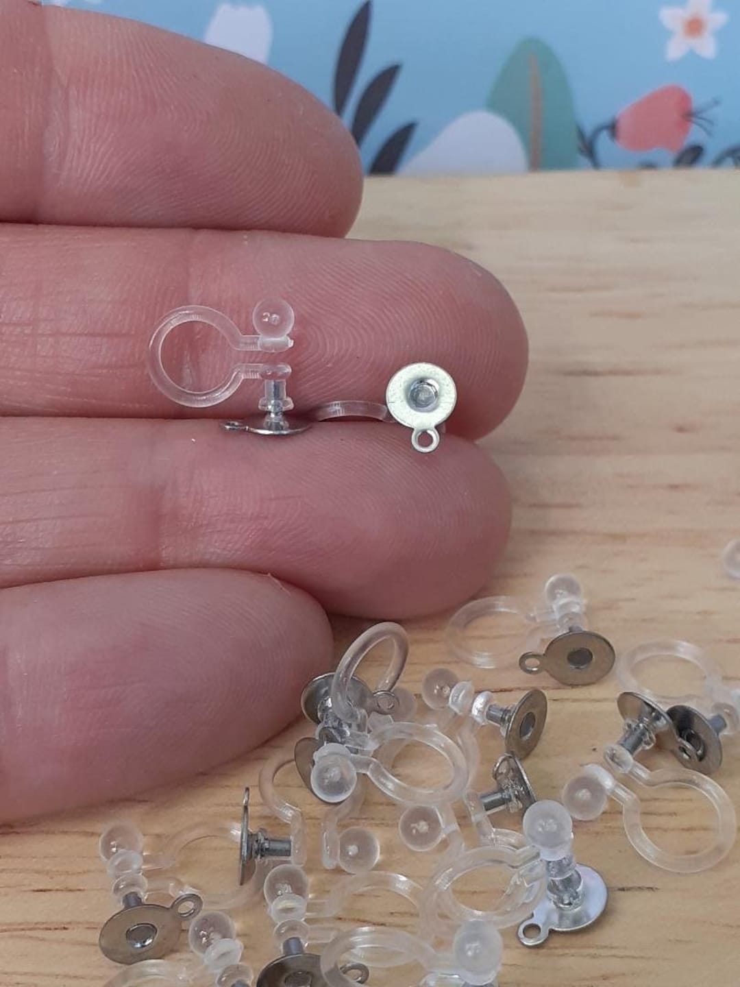 Stainless steel clip cheap on earring findings