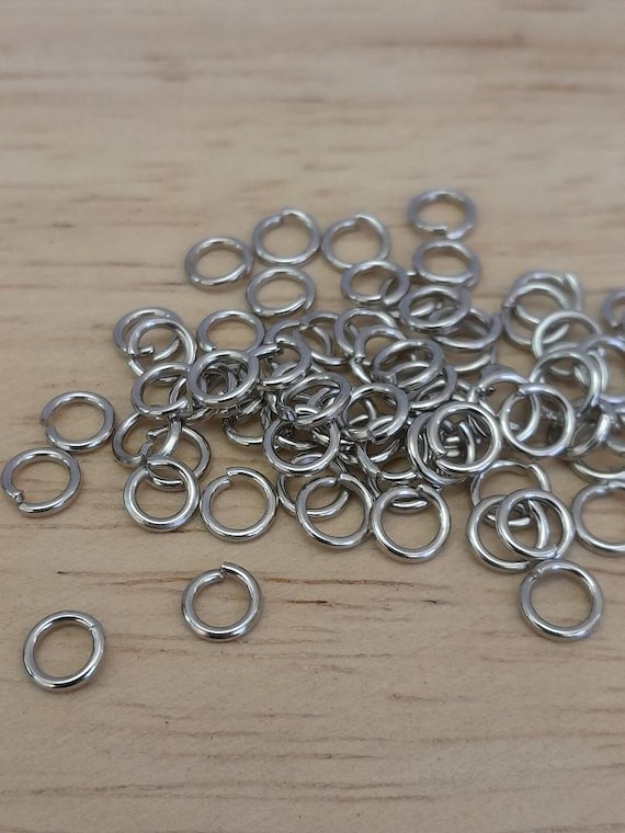 100x Jump Rings, 304 Stainless Steel Jump Rings, Open Jump Rings, Jewellery Findings, 4mm, 5mm, 6mm, 7mm, 8mm, 10mm Jump Rings
