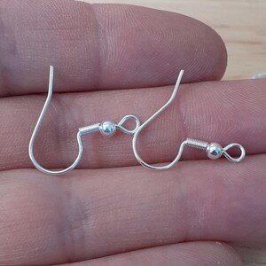 Puede incluir: Dos ganchos para pendientes de plata con una peque&ntilde;a bola en el extremo de cada gancho.