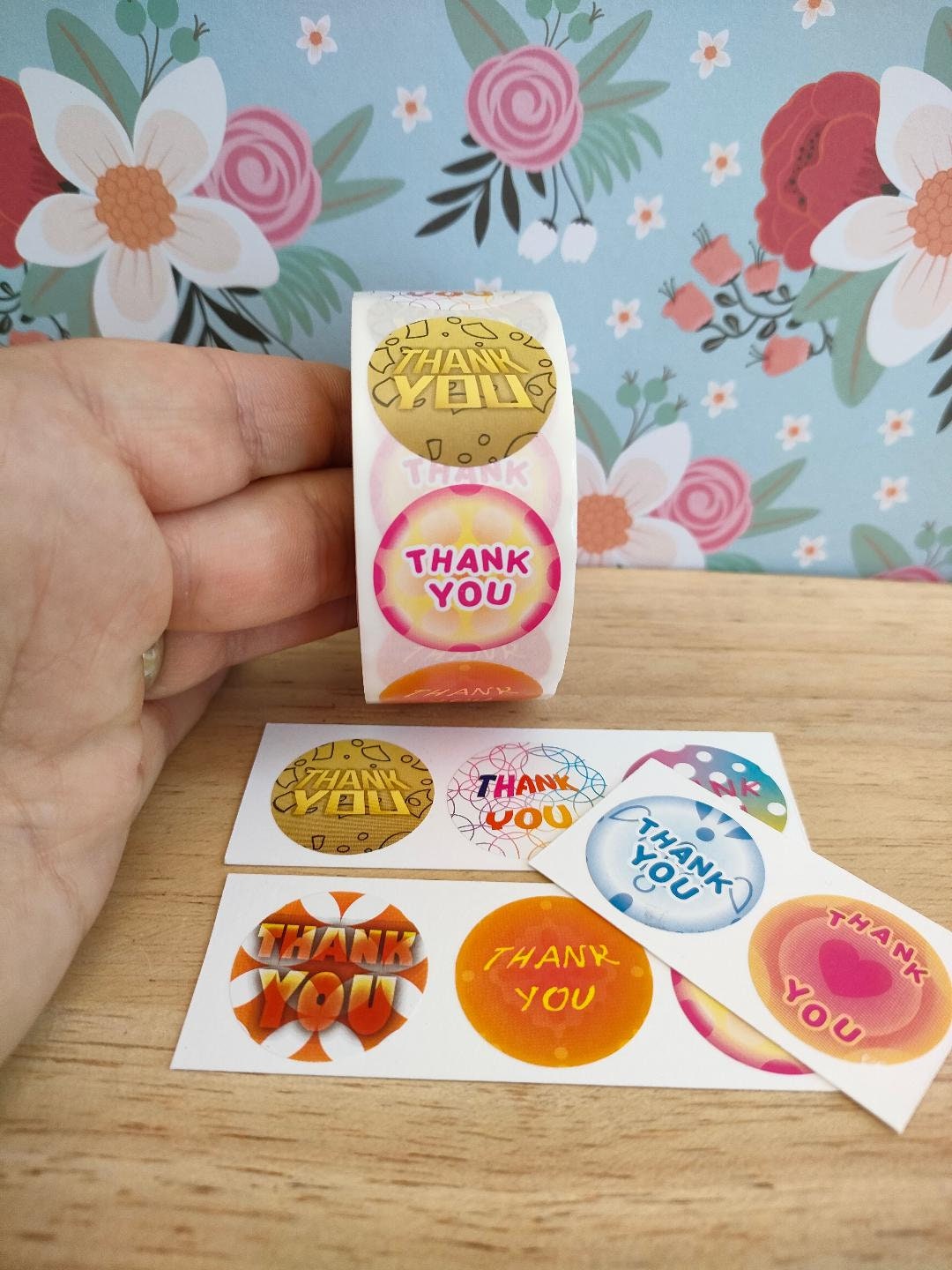 Thank You Stickers Self-adhesive, Stickers for PIP Box's, Bright ...