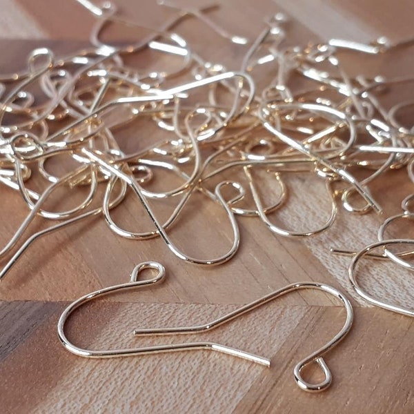100/200x Light Gold fish hooks, Iron Earring Hooks,  Ear Wire, Minimalistic Earring Hooks, Earring Findings (Bargain Hooks)