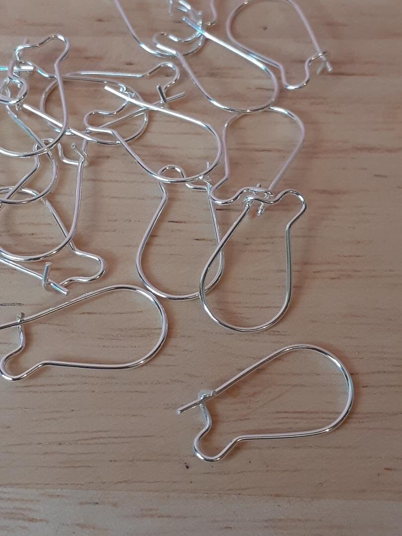 Kidney Ear Wires Silver Kidneys Brass Hoop Earrings Etsy