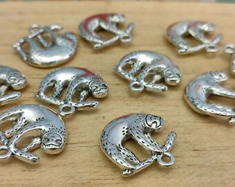 Sterlng Slver Sloth Charm. Sloth Pendant. 925 Sterlng - Etsy