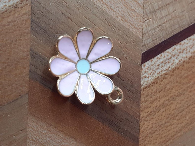 10pcs 0.8" Enamel Pink Flowers Diy Alloy Accessories Charm Pendant 22729 10pcs 0.8" Enamel Pink Flowers Diy Alloy Accessories Charm Pendant 22729
