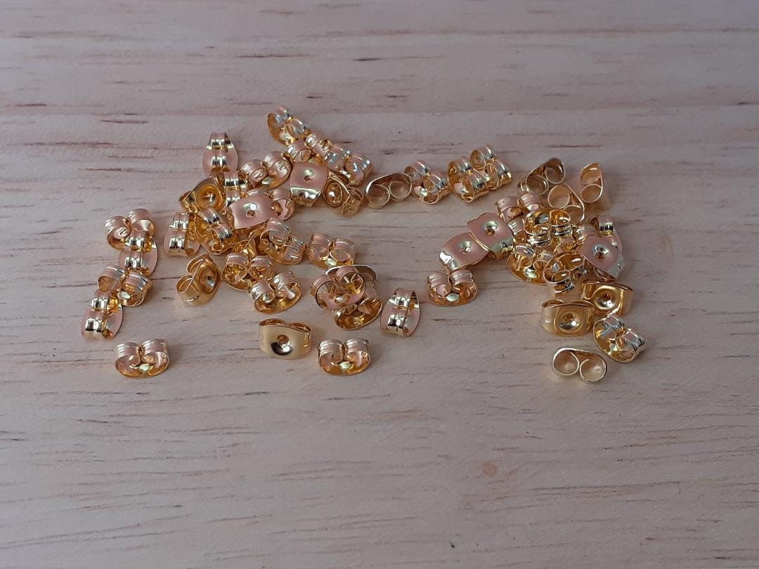 China Factory Brass Ear Nuts, Friction Earring Backs for Stud Earrings,  12x8x5mm, Hole: 2mm 12x8x5mm in bulk online 