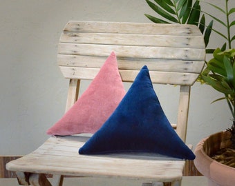 Vente ! Housse de coussin Triangle en velours, housse de coussin Triangle en velours, housse de coussin extérieur Triangle Floor.