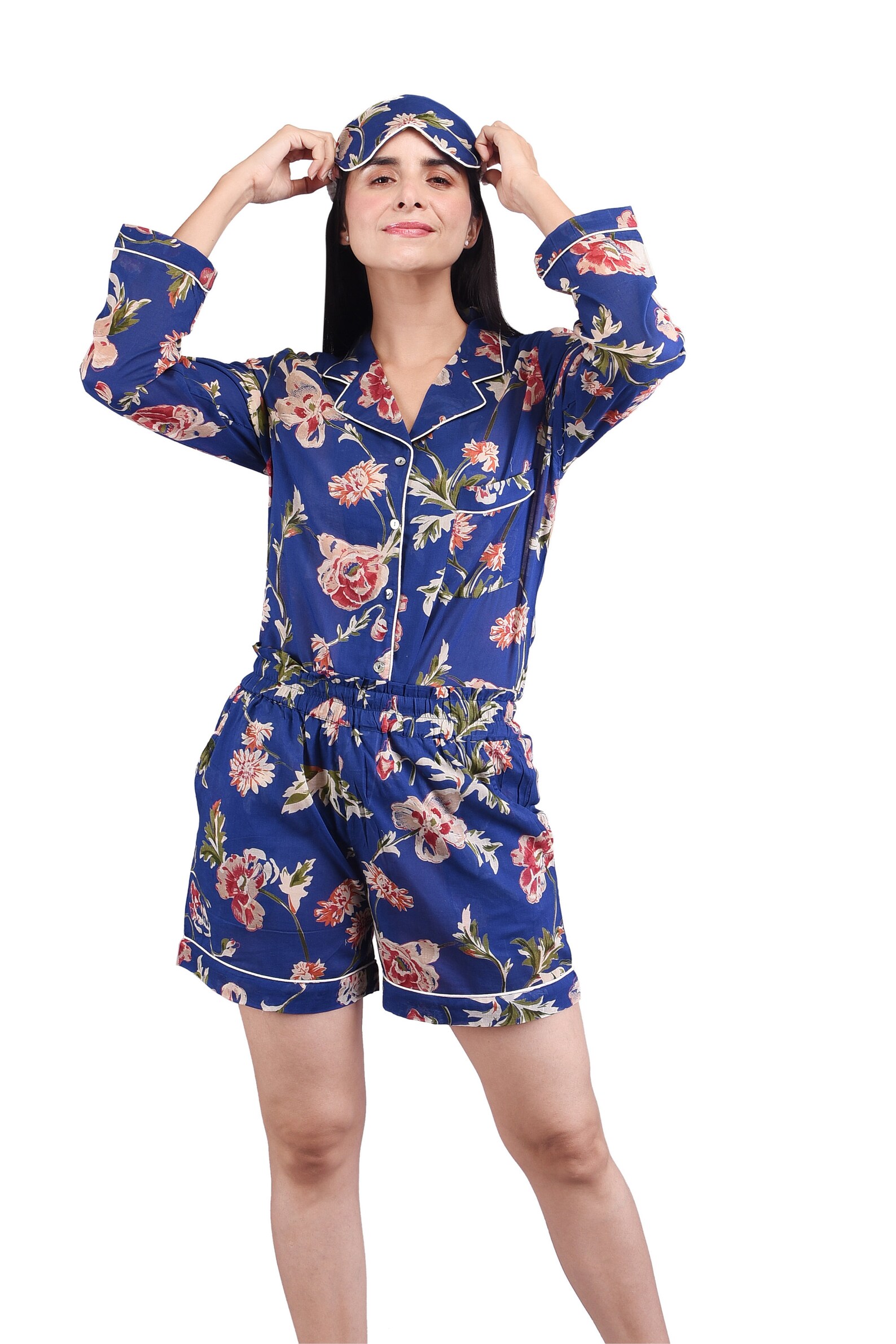 Women cotton organic pajama set nightwear Women Sleepwear Etsy