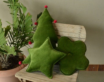Coussin d'arbre de Noël, décoration de Noël, coussin de canapé d'arbre de Noël, oreiller décoratif, décor de Noël