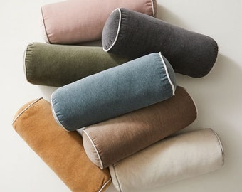 Long Velvet bolster pillow cover, round bolster cushion cover, bolster pillow case, bolster throw pillow cover