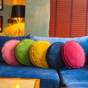 velvet round chair cushion 5 colors