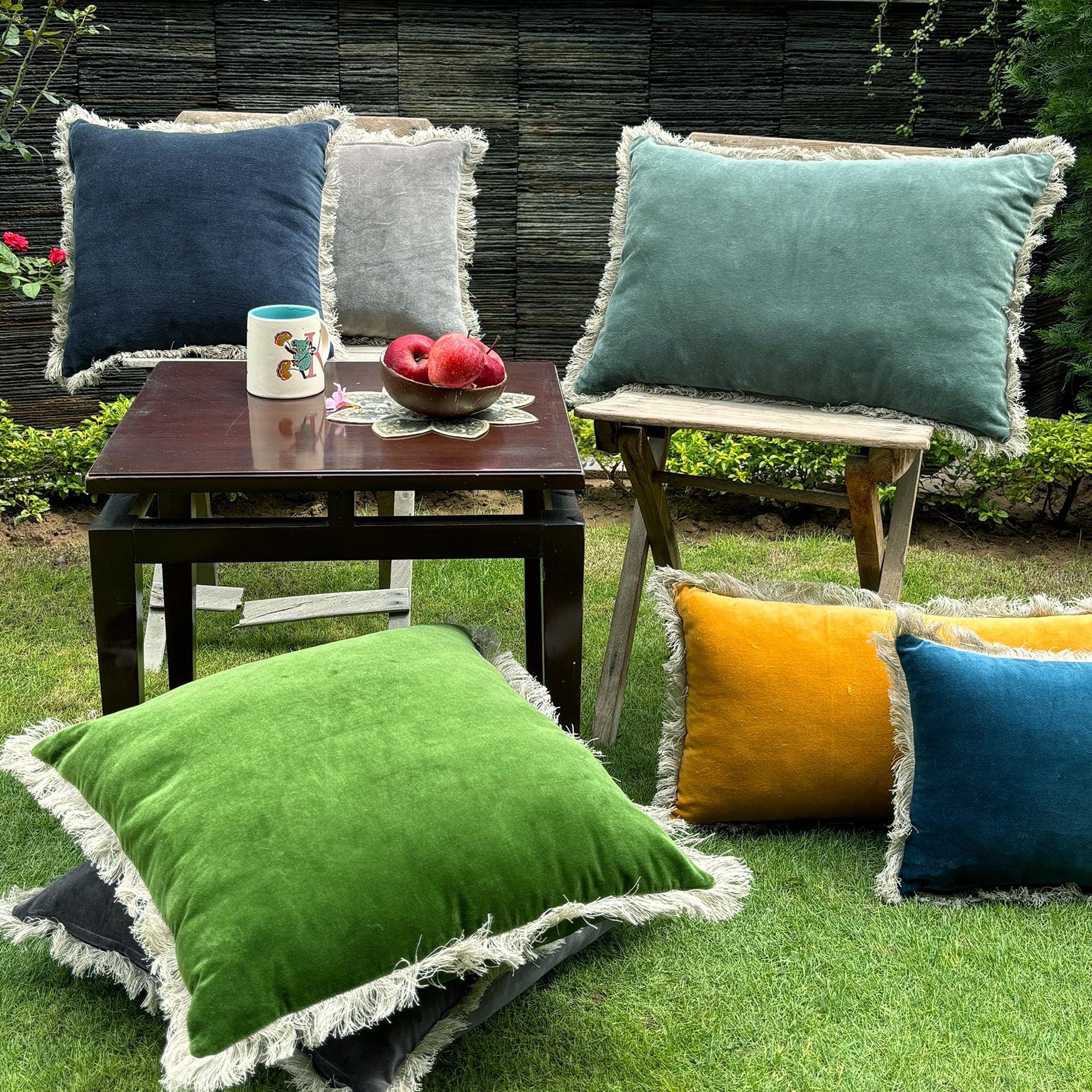 Berry coloured cushion