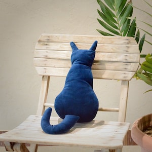 Velvet cat pillow | decorative throw pillow | Kid's kitty Pillow