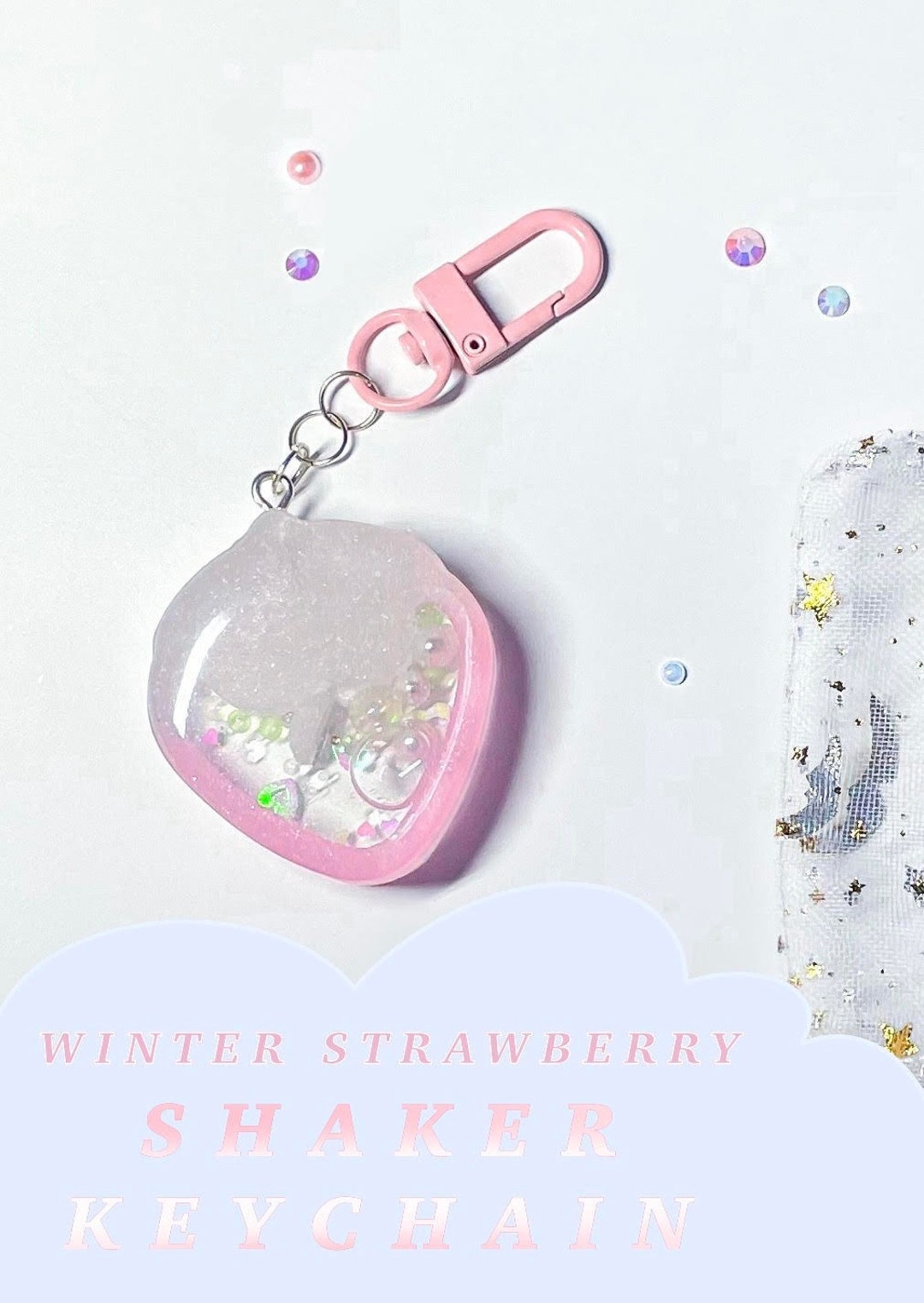 Winter Berry | RESIN SHAKER KEYCHAIN - Etsy