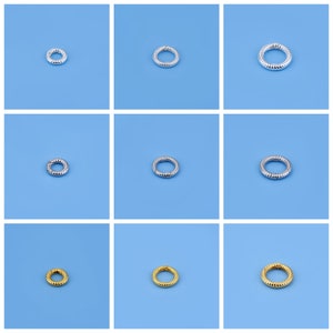 Sterling Silver Twist Hinged Ring Push Gate Clasps, S925 Silver Round Spring Gate Clasp, Push Gate Clasp, Holder Clasp, Bracelet Clasp