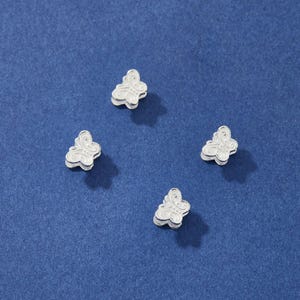 Sterling Silver Butterfly Beads, Winged Bead, Insect Bead, Garden Bead, Nature Bead, Bracelet Spacer,Animal Bead,Fluttering Bead,Summer Bead